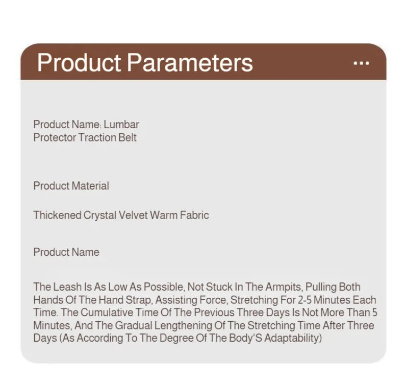 Lumbar Traction Belt